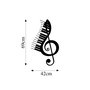 Wallity Musical - 309 Escultura de Pared de Metal Negra